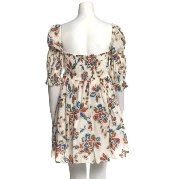 Misa Los Angeles Zadie floral mini dress Sz XS In Flora Block Smocked (A - Picture 6 of 7